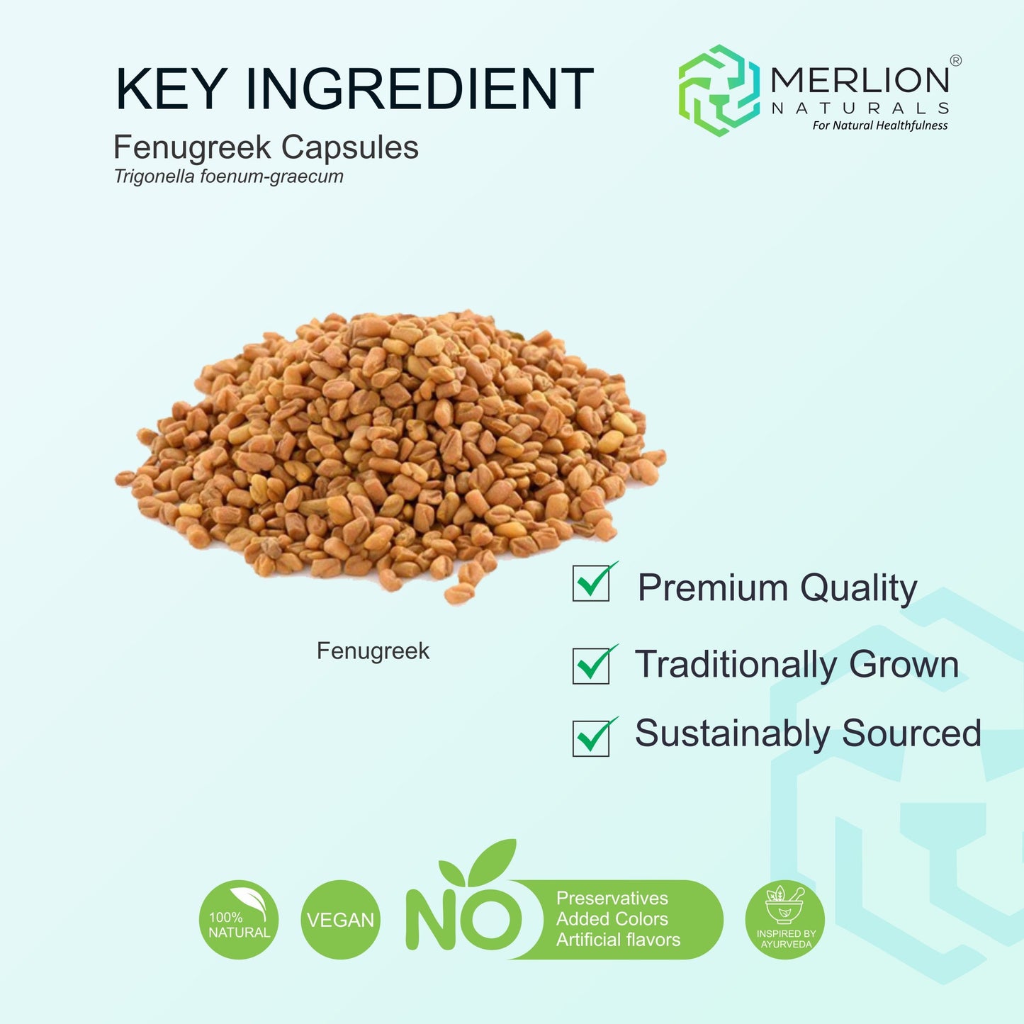 Merlion Naturals Fenugreek 1400mg Capsules