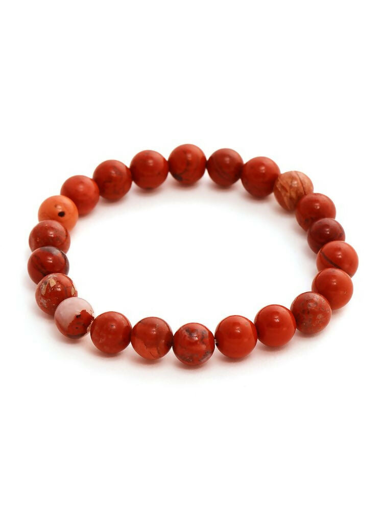 Red Jasper Elastic Bracelet - Ruby Raang