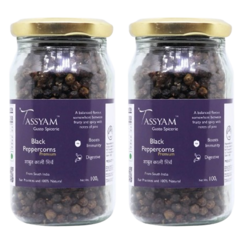 Tassyam Organics Fine Black Peppercorn
