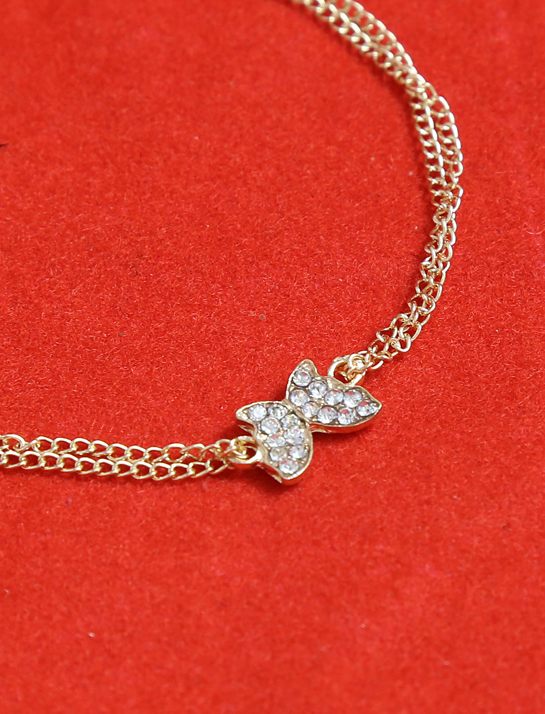 Gold-Polished Alloy Designer Charm Bracelet Set - The Pari