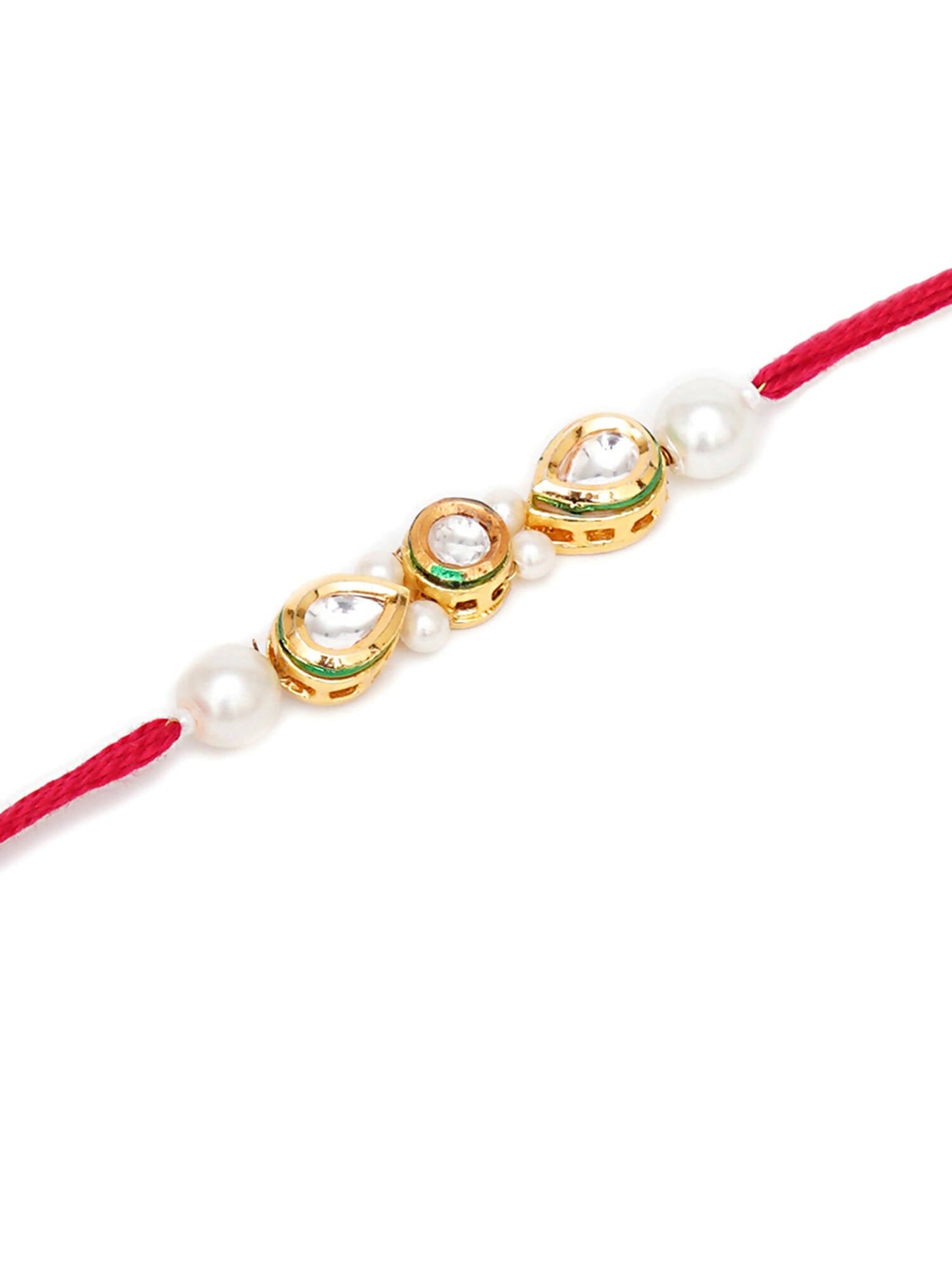 Designer kundan Rakhi - Ruby Raang