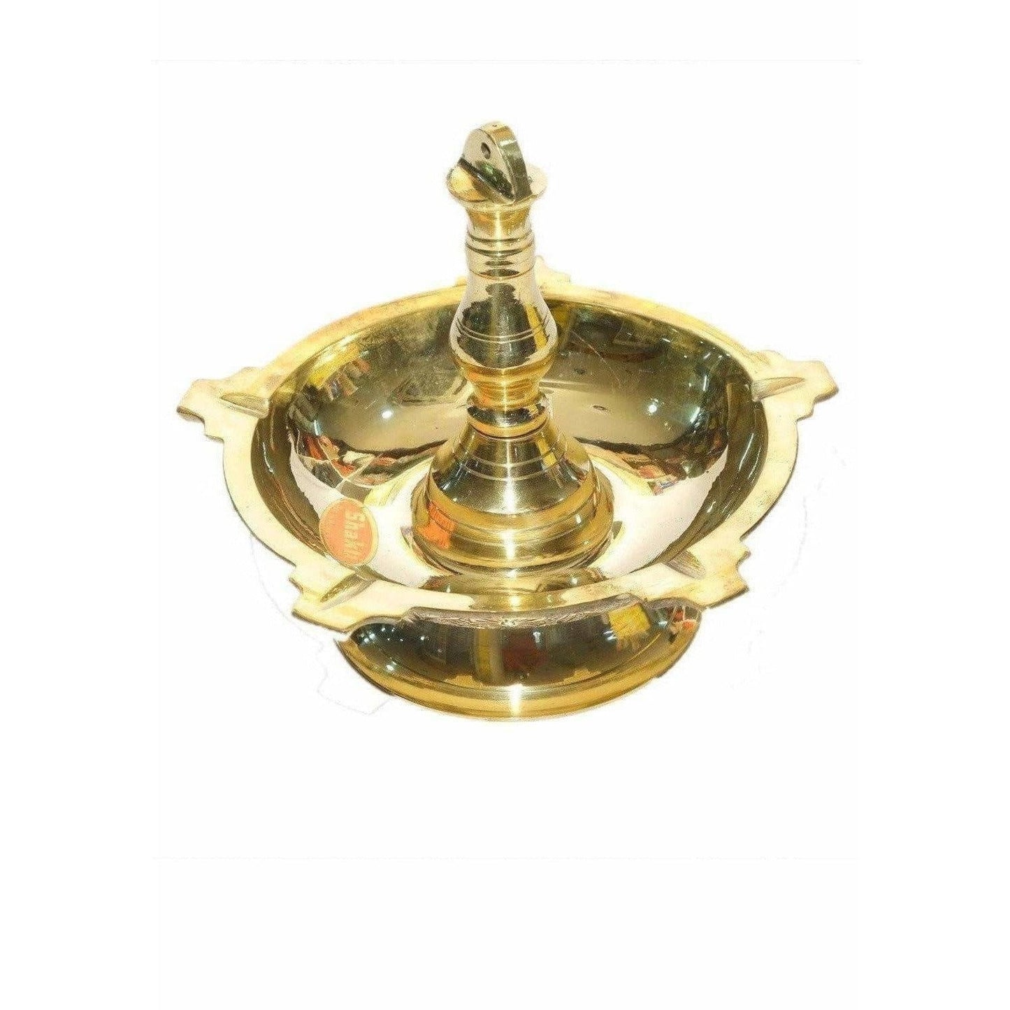 Brass Pooja Diya/ Lamp Stand (Big Size) / Deepam Stand (Big Size)-1Step