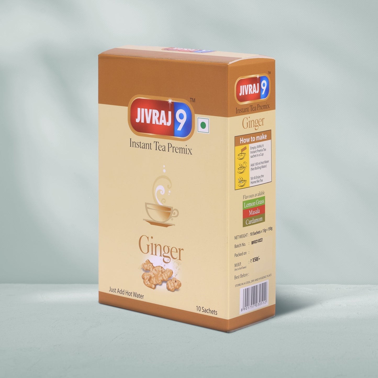 jivraj9 Tea Ginger Premix Tea Box
