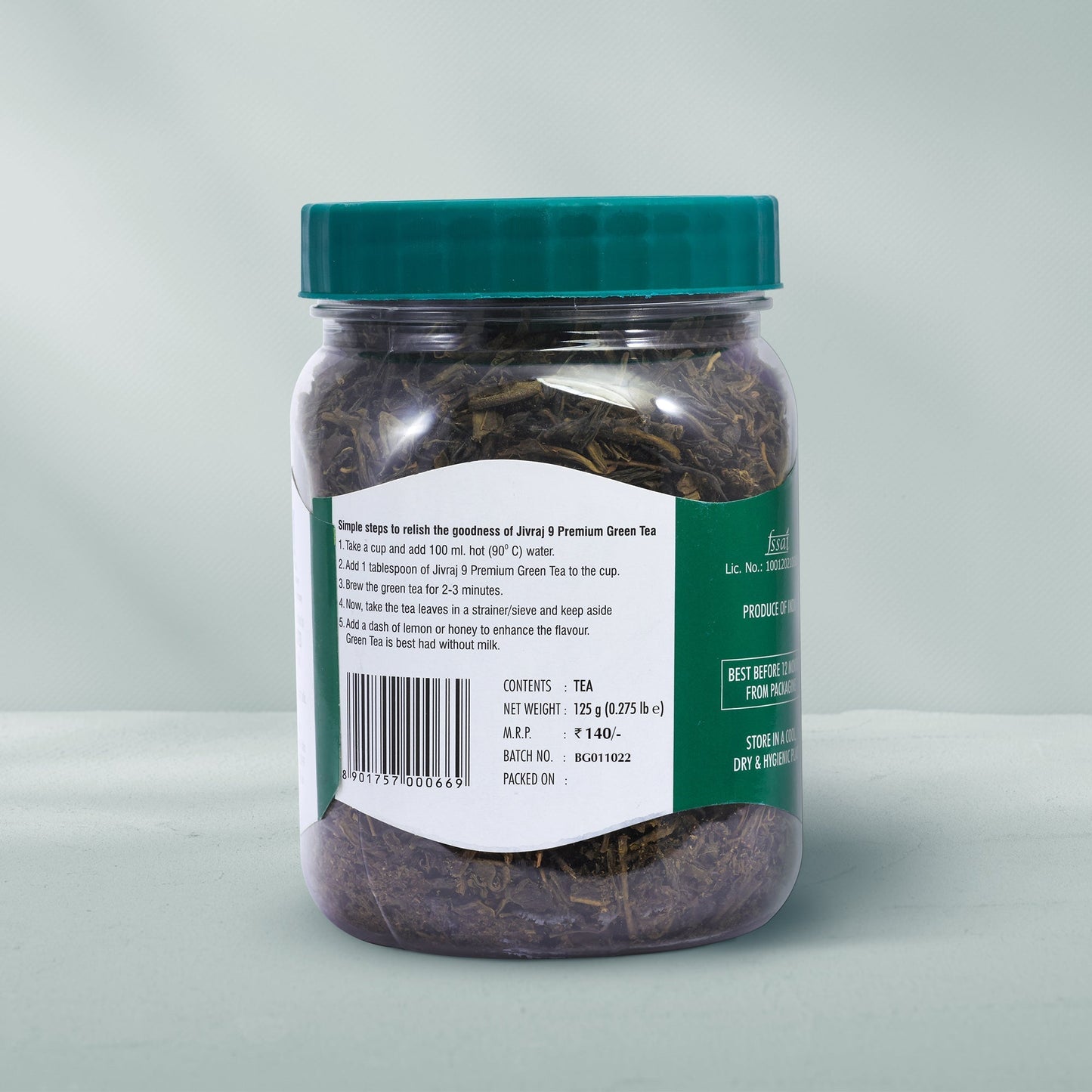 jivraj9 Tea Premium Green Tea Jar