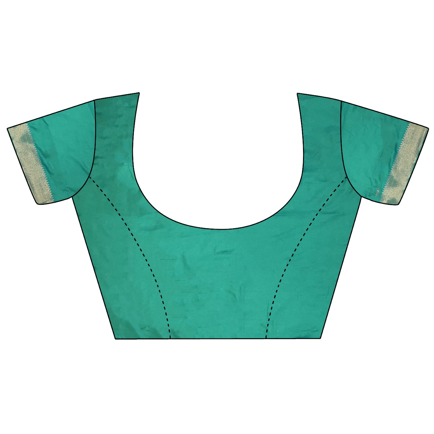 Elora Teal Green Tissue Silk Floral Pattern With Copper Motifs Banarasi Saree