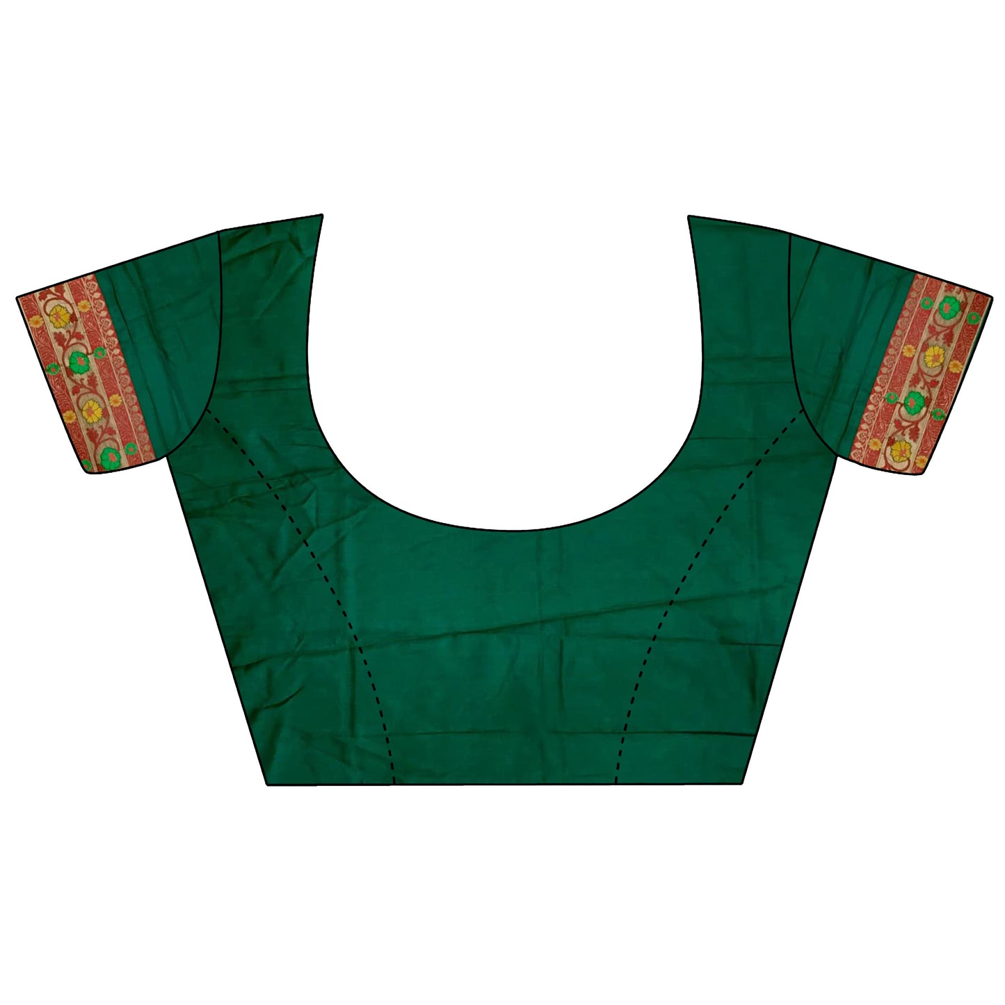 Elora Dark Green Soft Silk Banarasi Zari Woven Saree