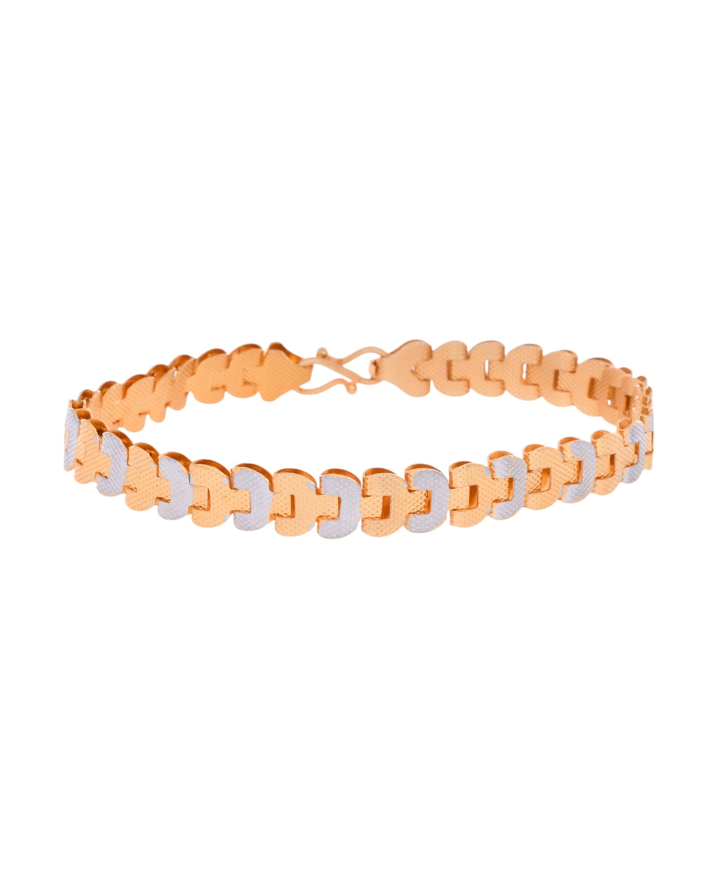 Jewels Nest Stylish Two-Tone Gold-Polished Bracelet