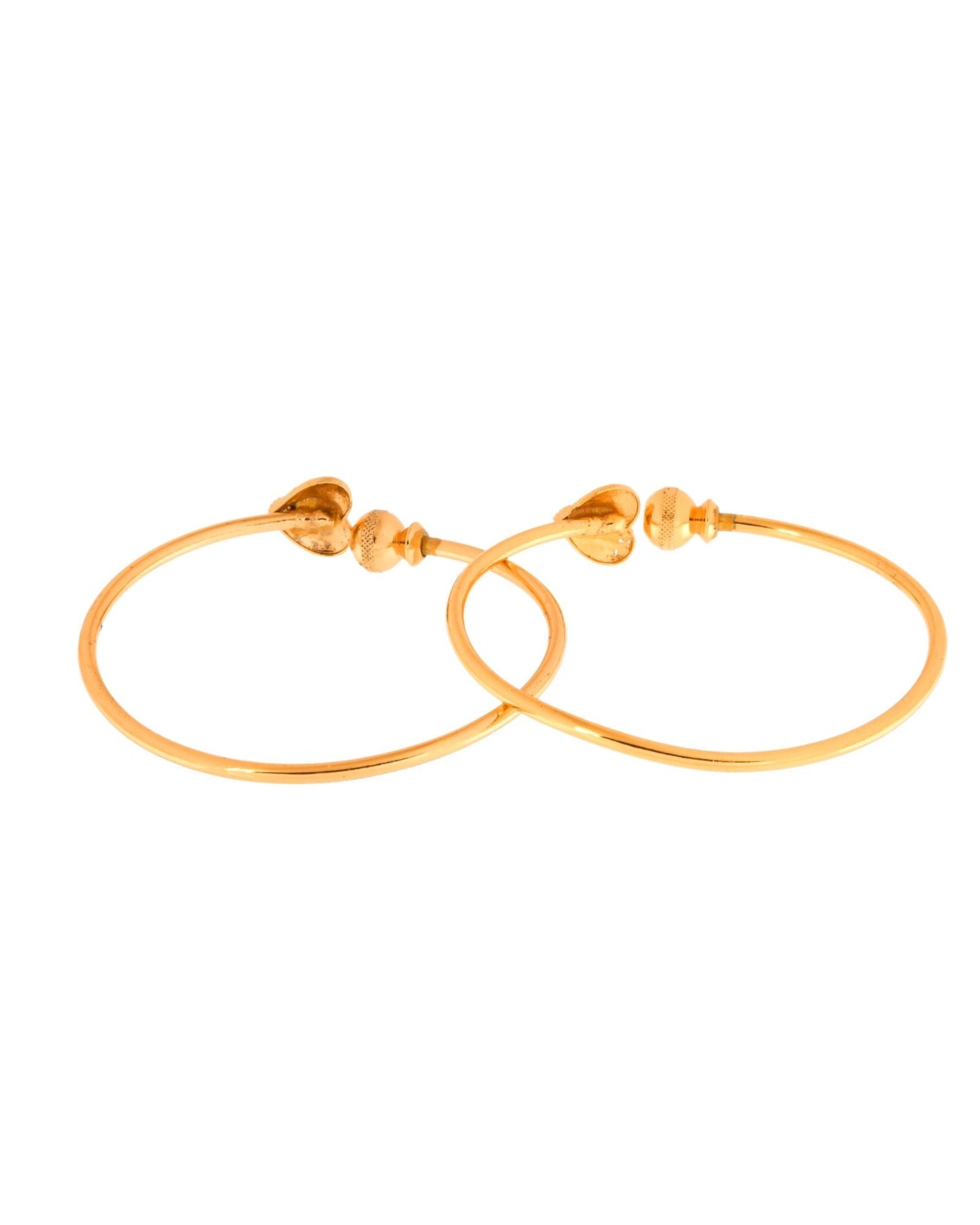 Jewels Nest Gold Plated Heart Design Bangles Set For Women – Elegant Festive Wear