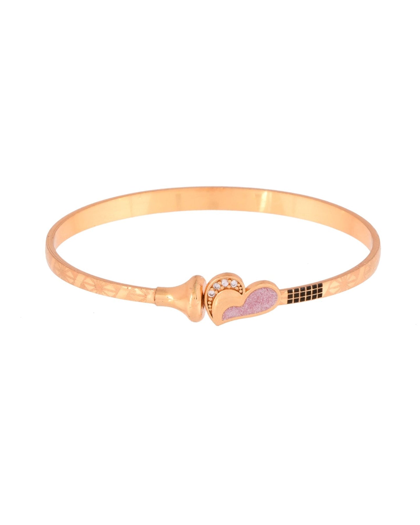Jewels Nest Gold Plated Heart Design Bangles Set For Women – Elegant Party & Festive Wear
