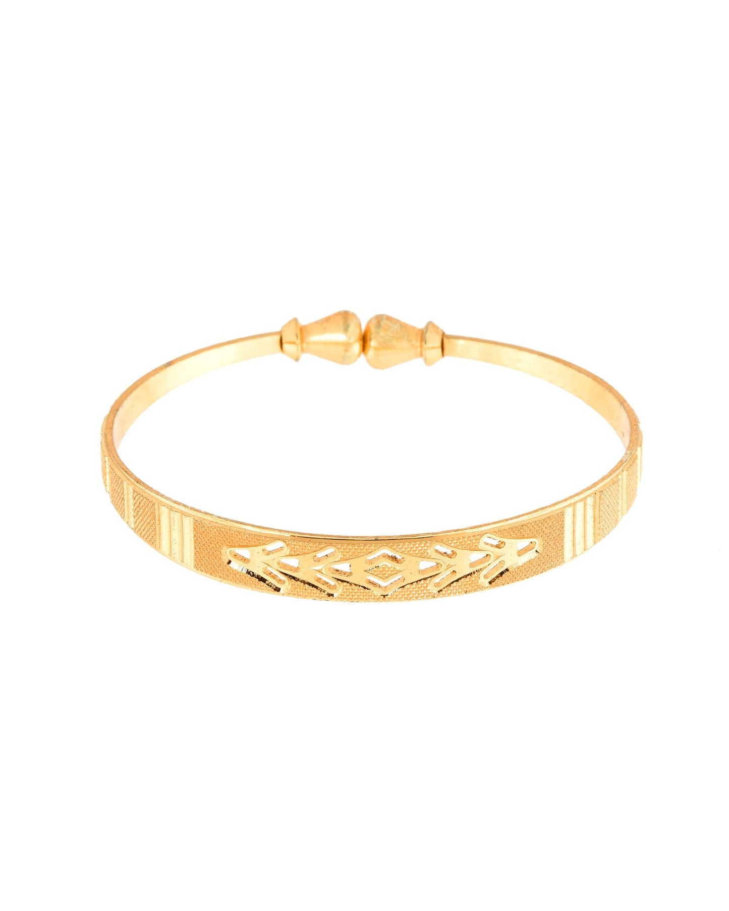 Jewels Nest Gold Plated Engraved Pattern Bangles For Women | Elegant Traditional Design Pair