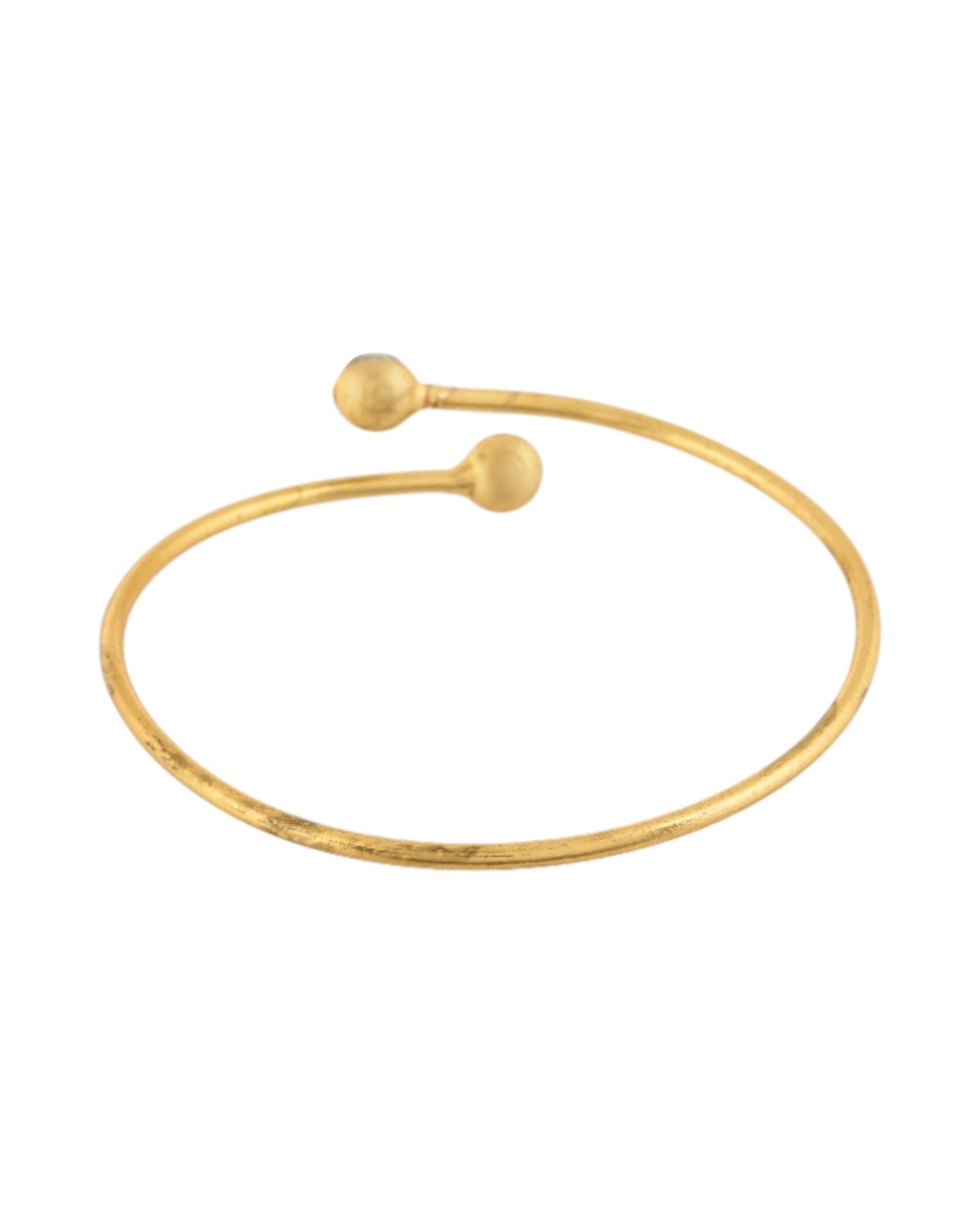 Jewels Nest Gold-Tone Evil Eye Adjustable Open Kada Bracelet For Women