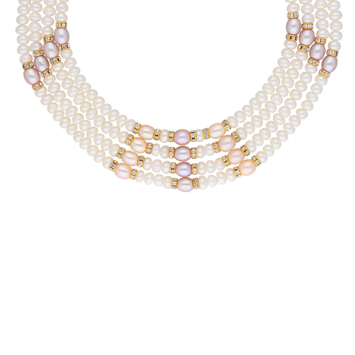 J Pearls 4 Line 4-5Mm Oval Pearl Set - Real Pearl Jewelry