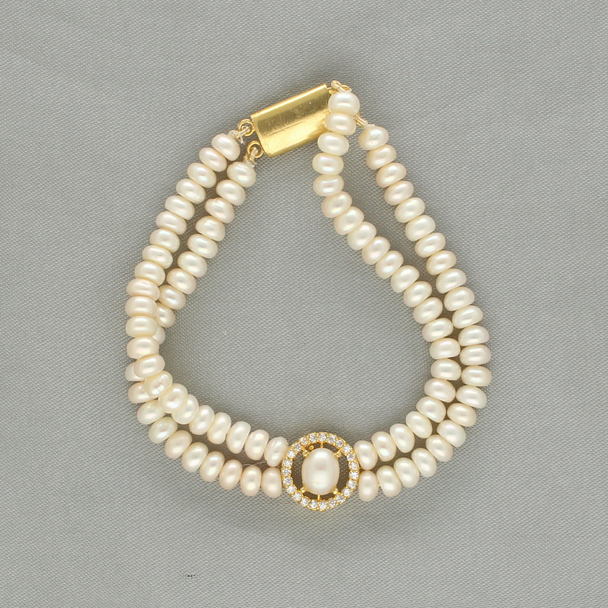 J Pearls Ovia Dual Line Pearl Bracelet