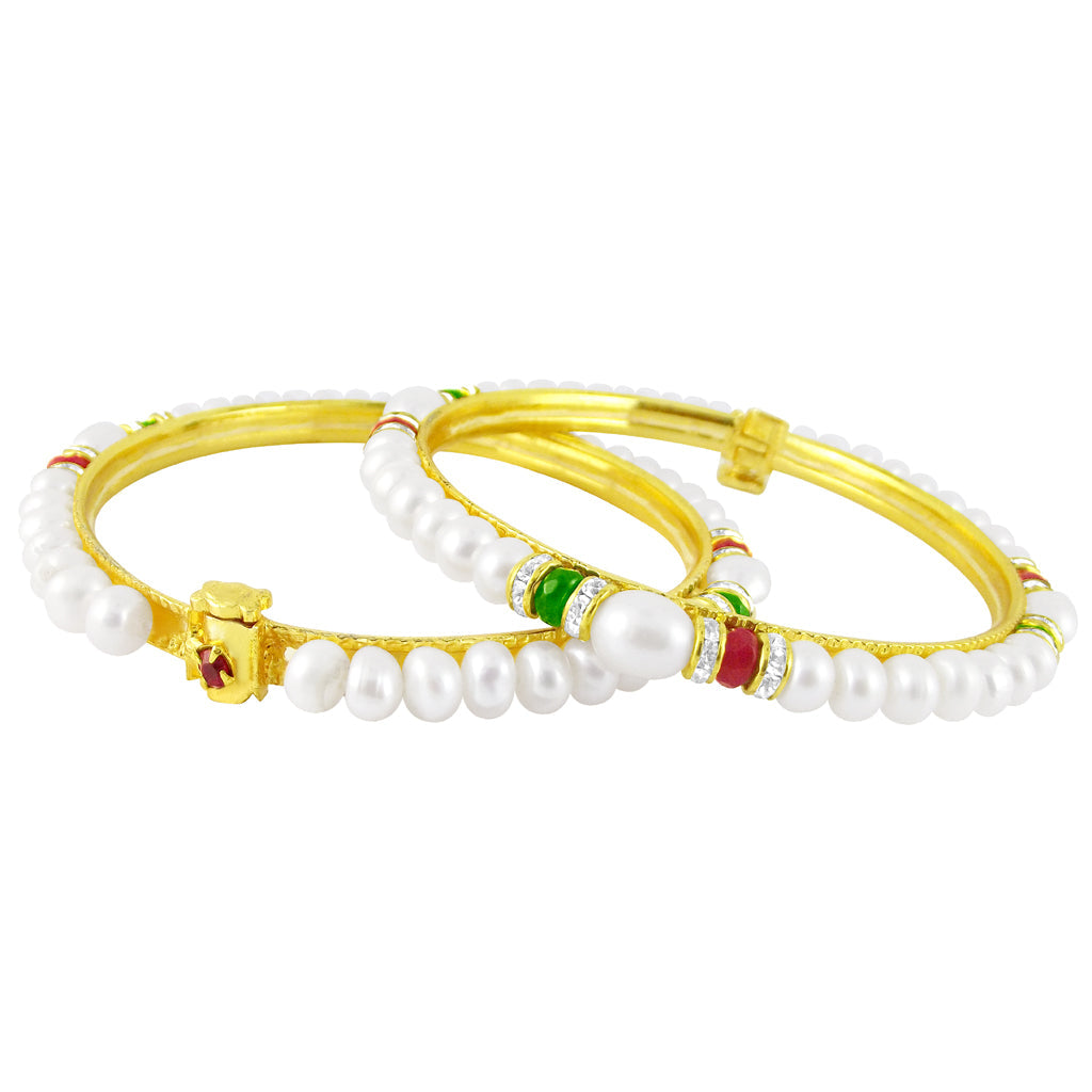 J Pearls Amiable Pearl Bangles - Real Pearl Jewelry