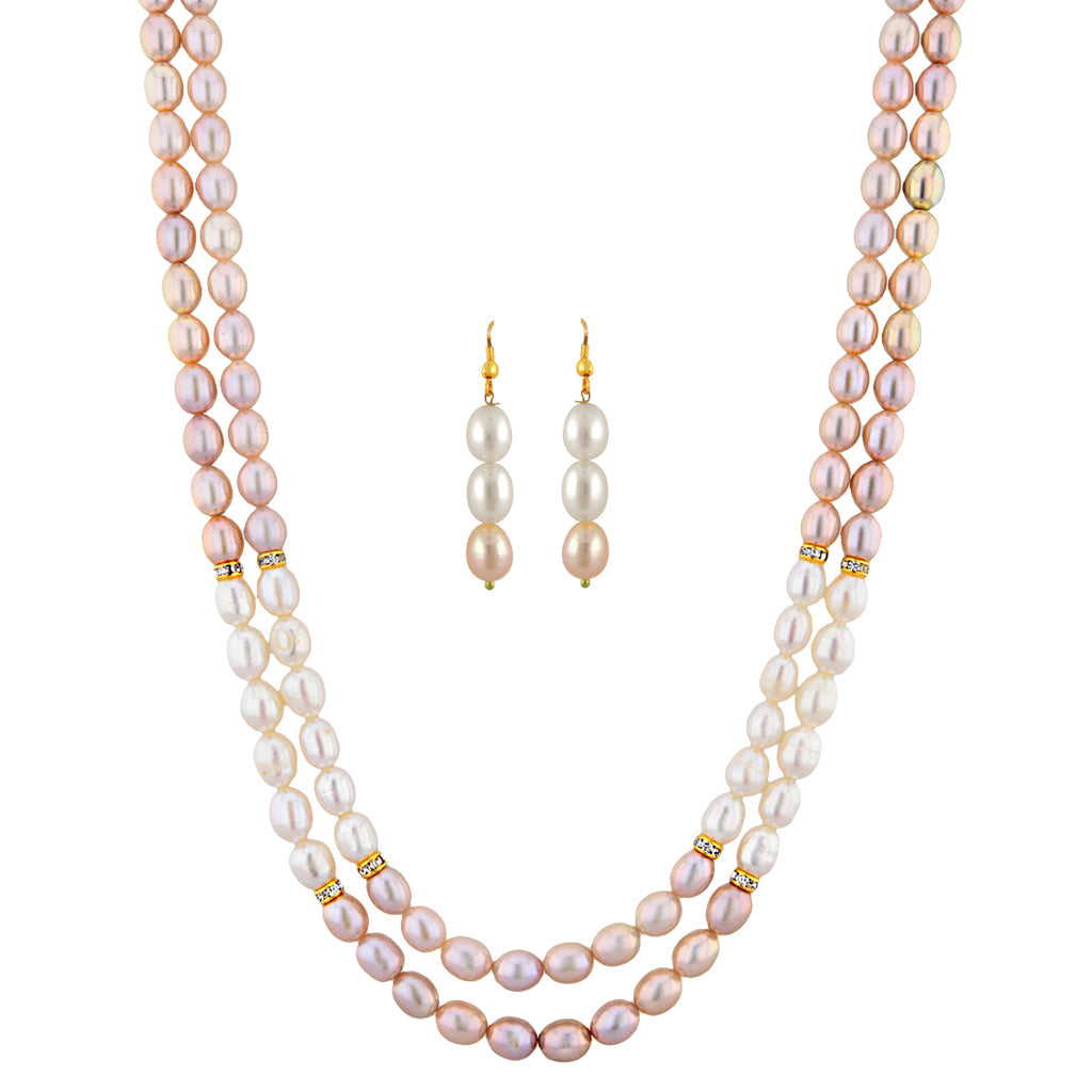 J Pearls Crusty Pearl Necklace Set - Real Pearl Jewelry