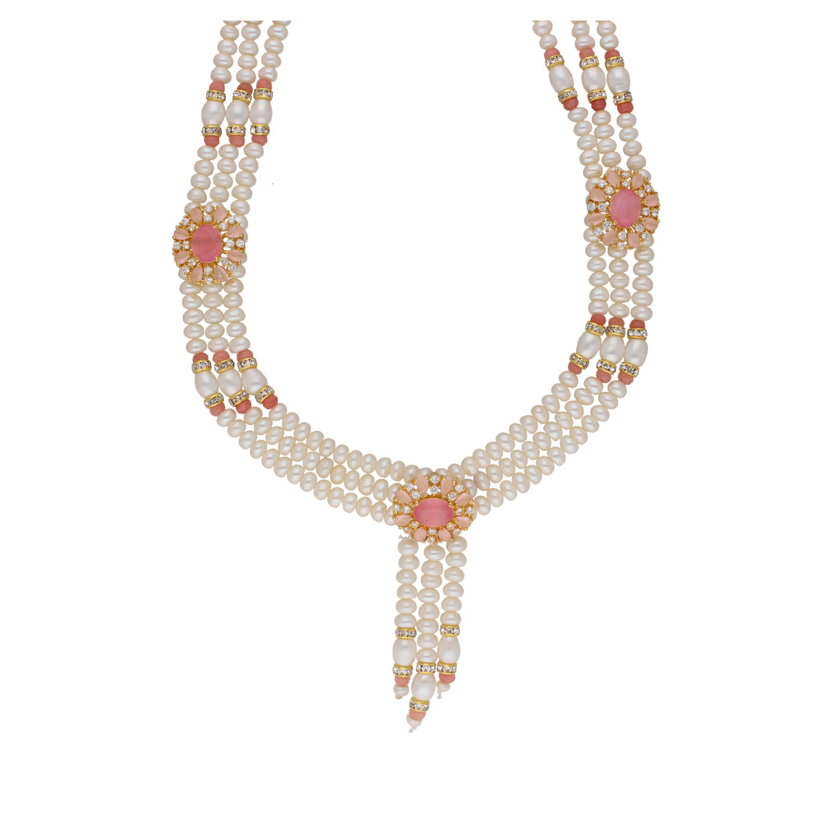J Pearls Eva 3 Lines Pearl Sets - Real Pearl Jewelry