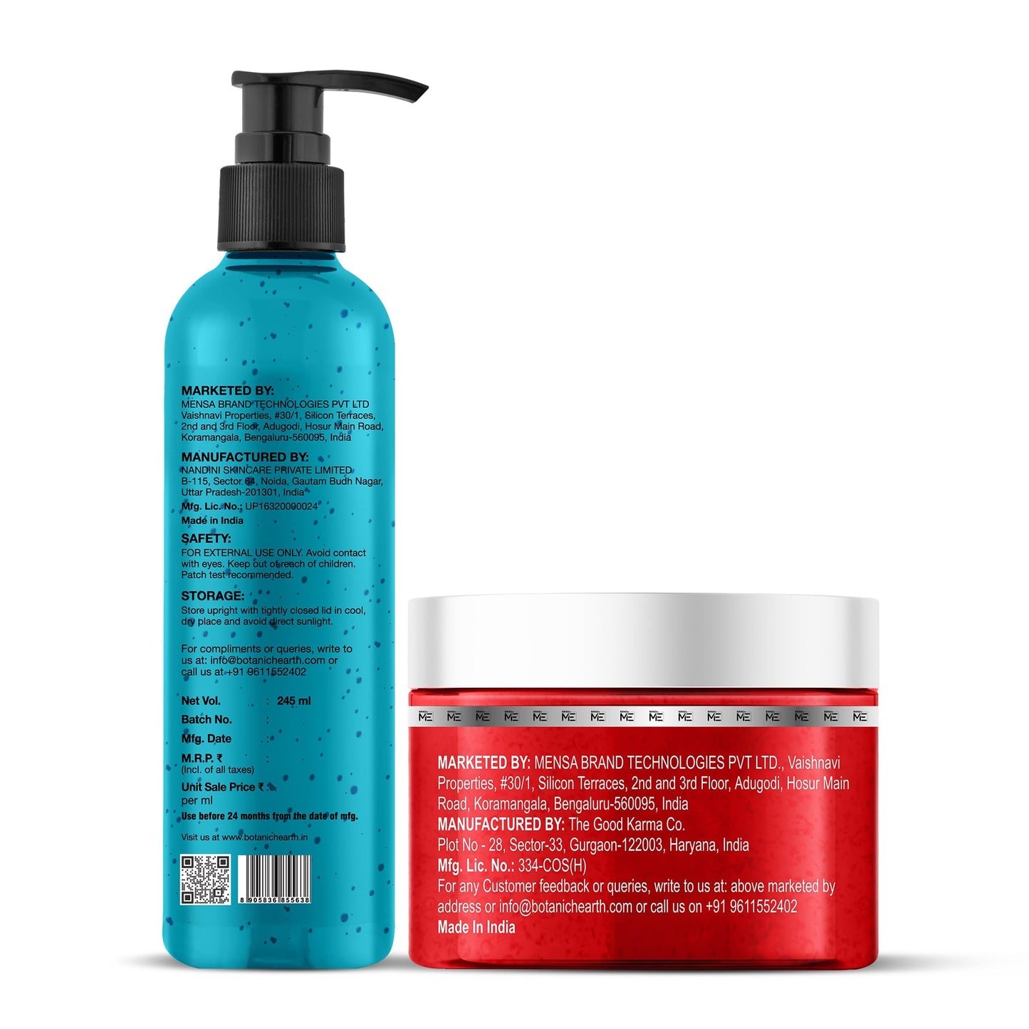Botanic Hearth Jojoba Hyaluronic Bobywash & Hibiscus Scrub Combo