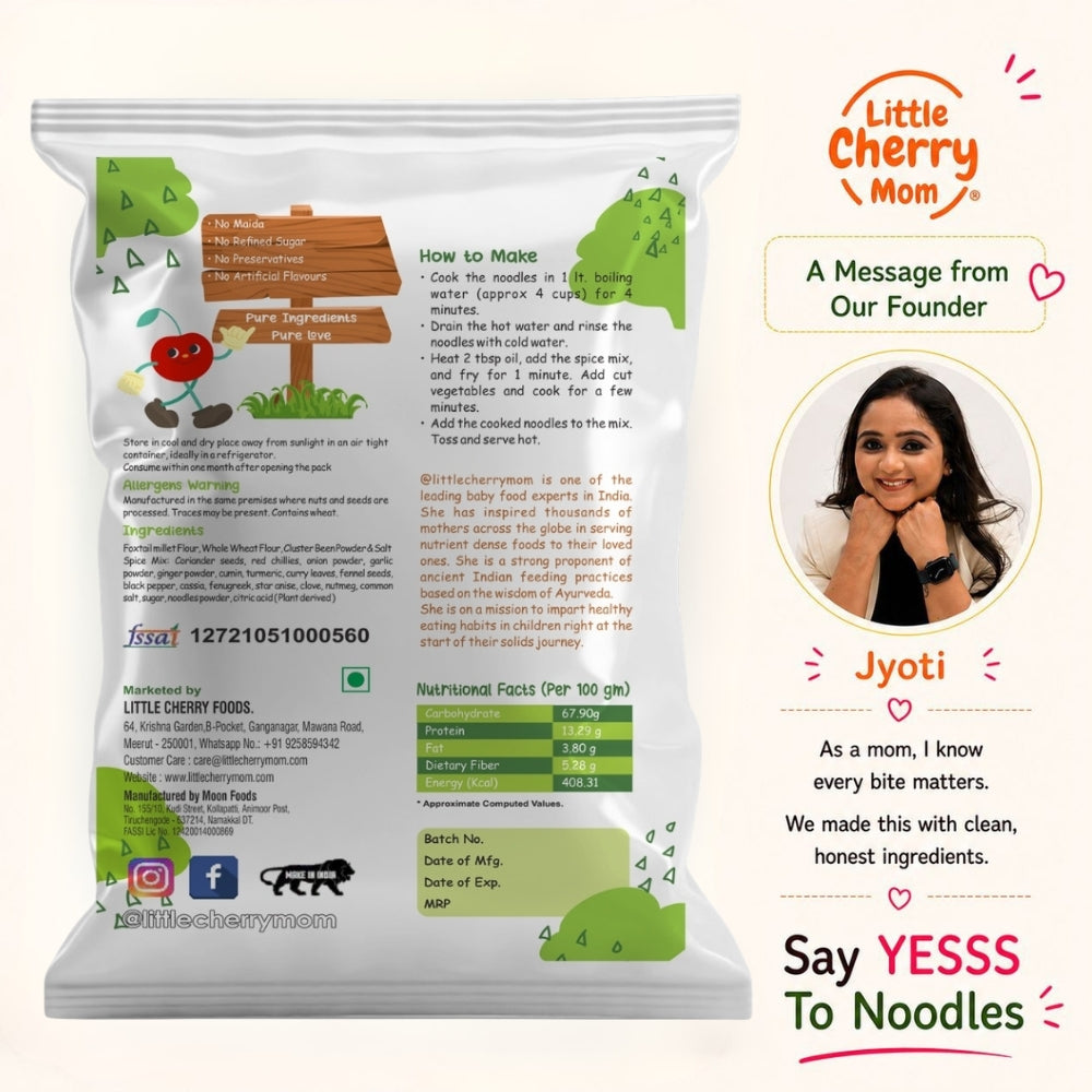 Littlecherrymom Foxtail Millet Instant Noodles