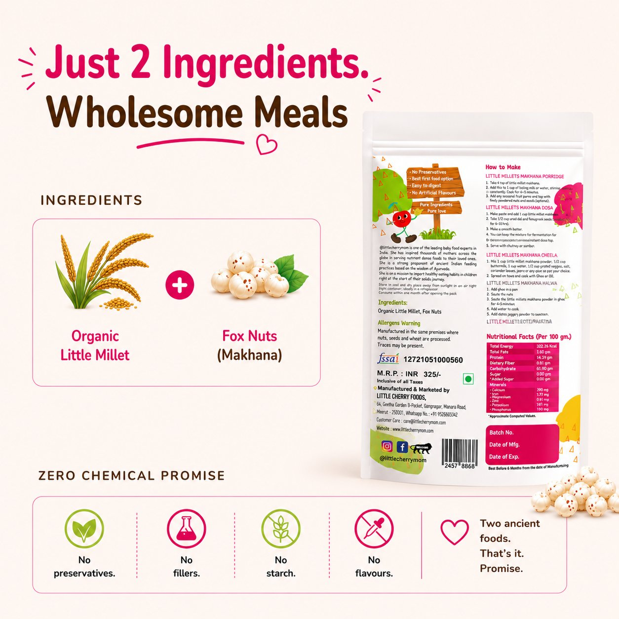 Littlecherrymom Little Millet Makhana Mix