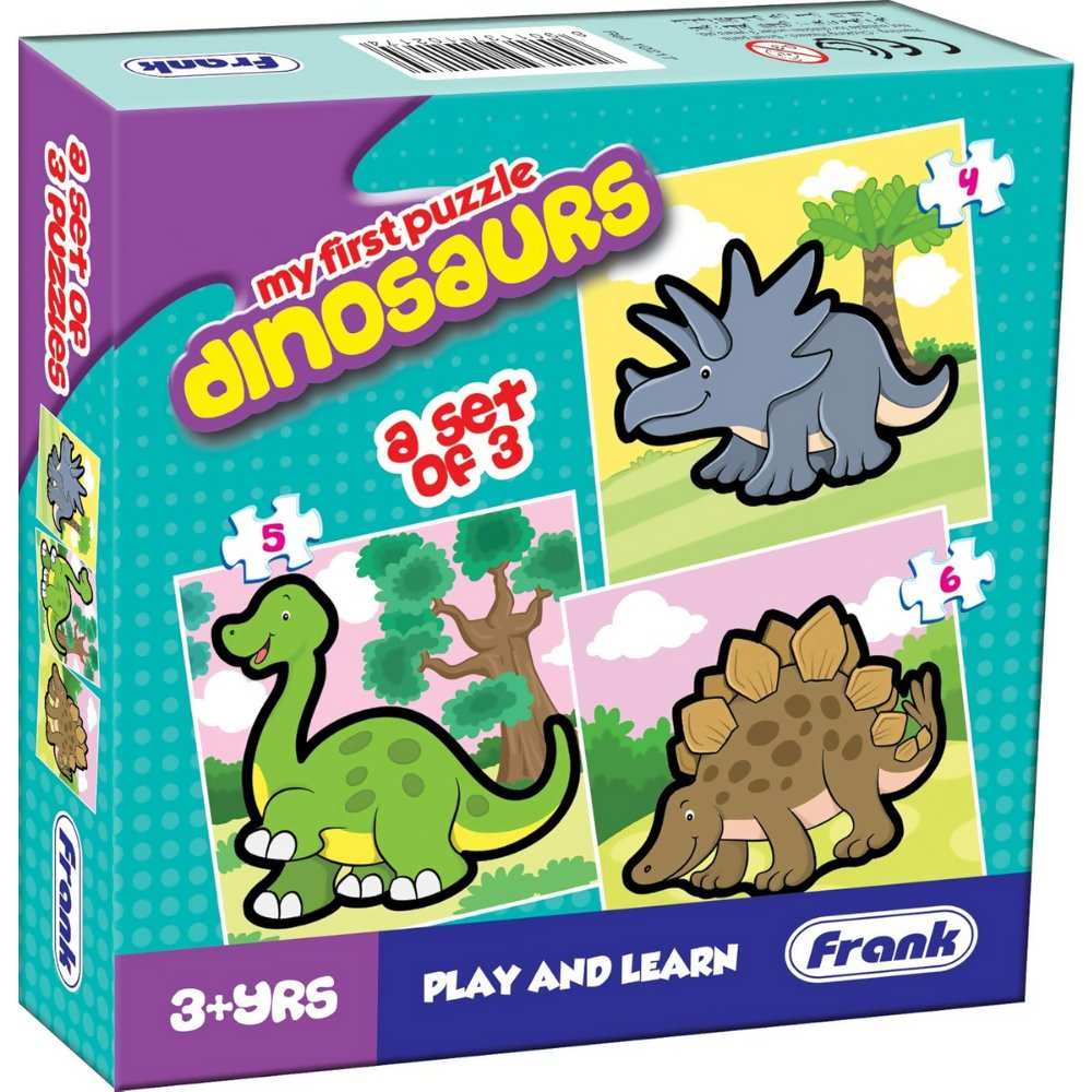 Frank Dinosaurs - A Set of 3 Jigsaw Puzzle for Kids