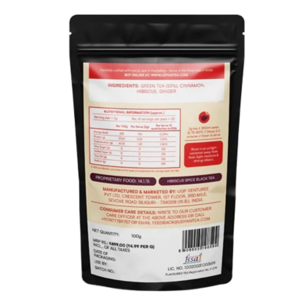 Udyan Tea Hibiscus Spice Green Tea
