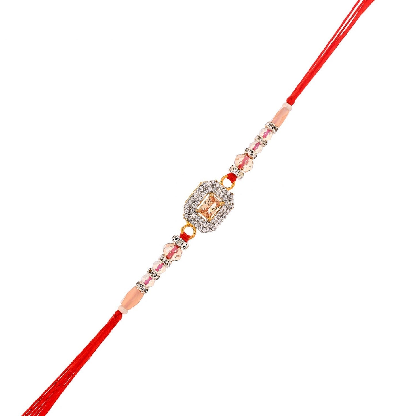 trueBrowns X Voylla Men's Designer American Diamond Beaded Thread Rakhi For Brother