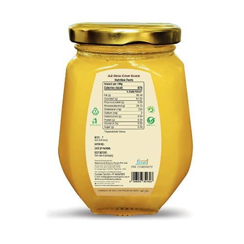 Nature Land Organics A2 Desi Cow Ghee | Certified Pure Cow Ghee | Nutritious Organic Desi Ghee