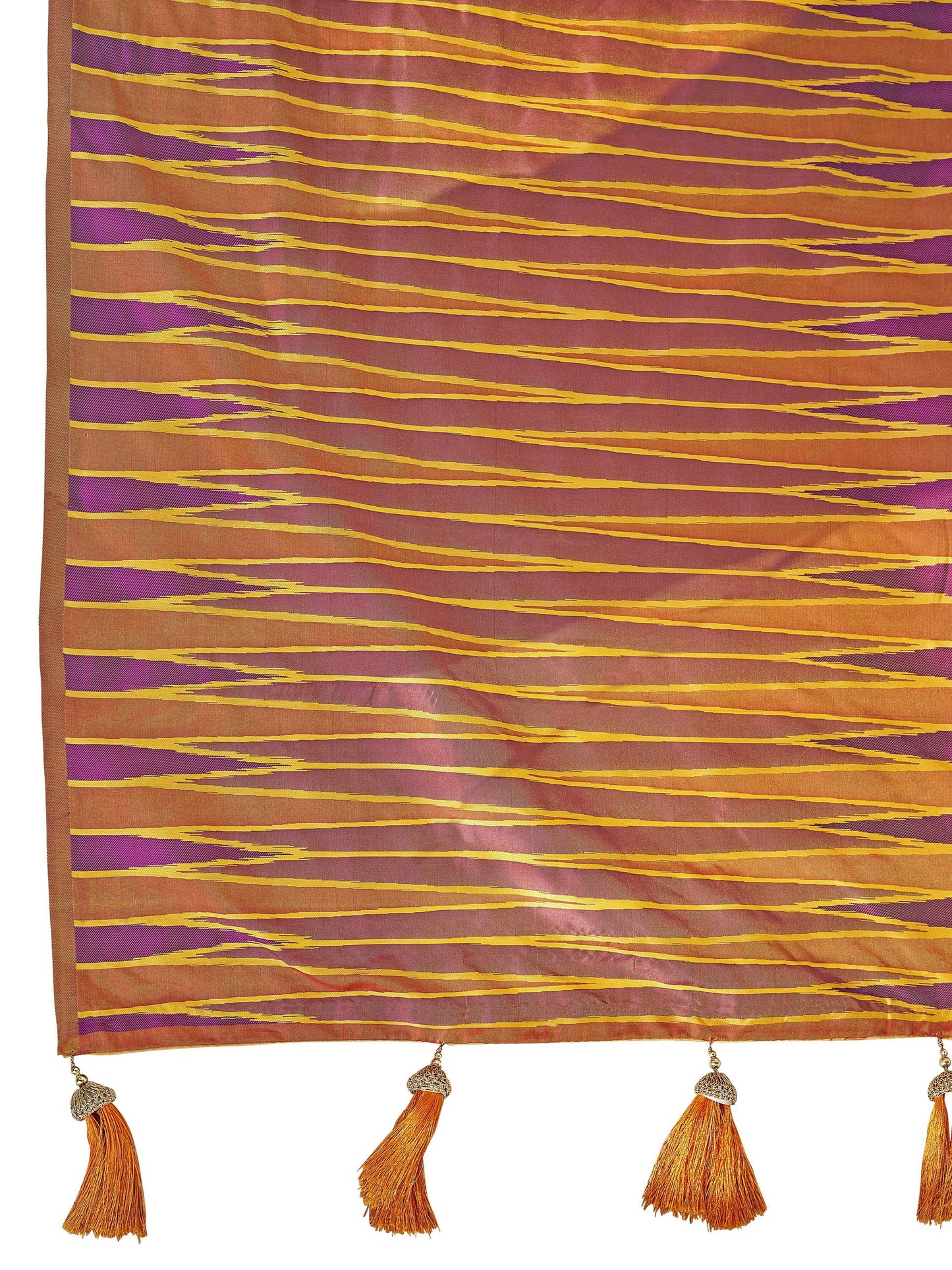 MANOHARI Banarasi Silk Blend Jacquard Work Saree - Purple