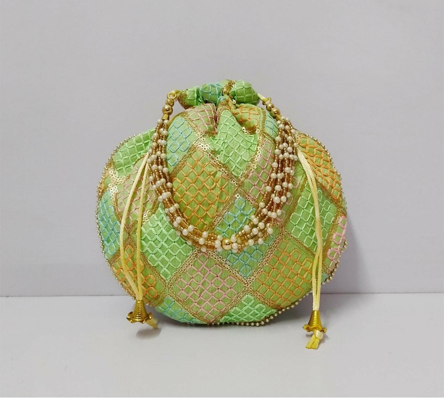 Joban Fashion Embroidered Potli Clutch - Multicolor