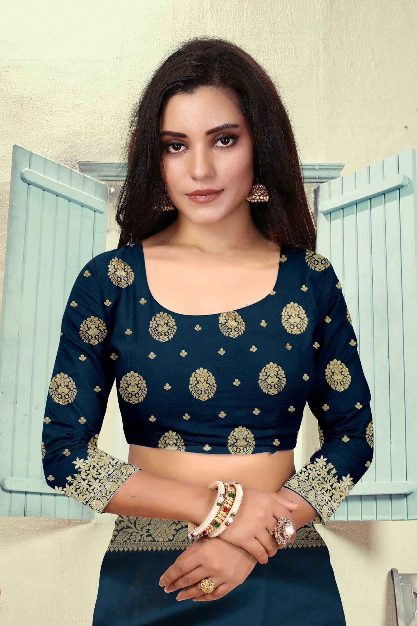 Vedant Vastram Litchi Silk Designer Banarasi Saree - Morpich