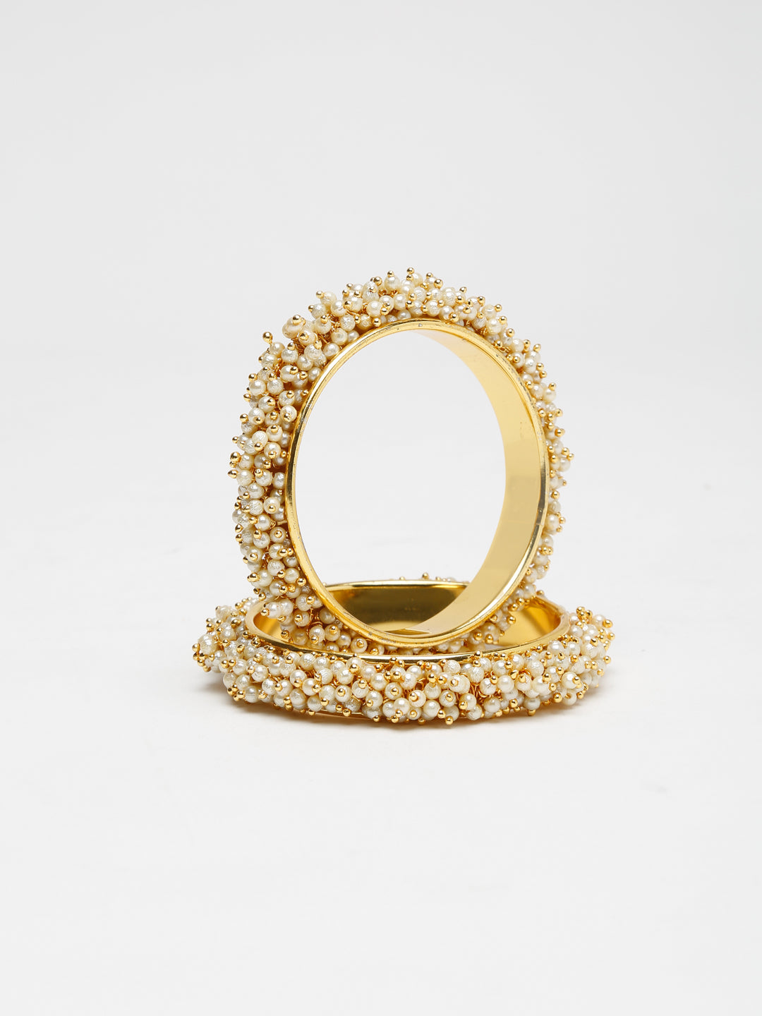 Pearl Embellished Bange Set Of 2 - Ruby Raang