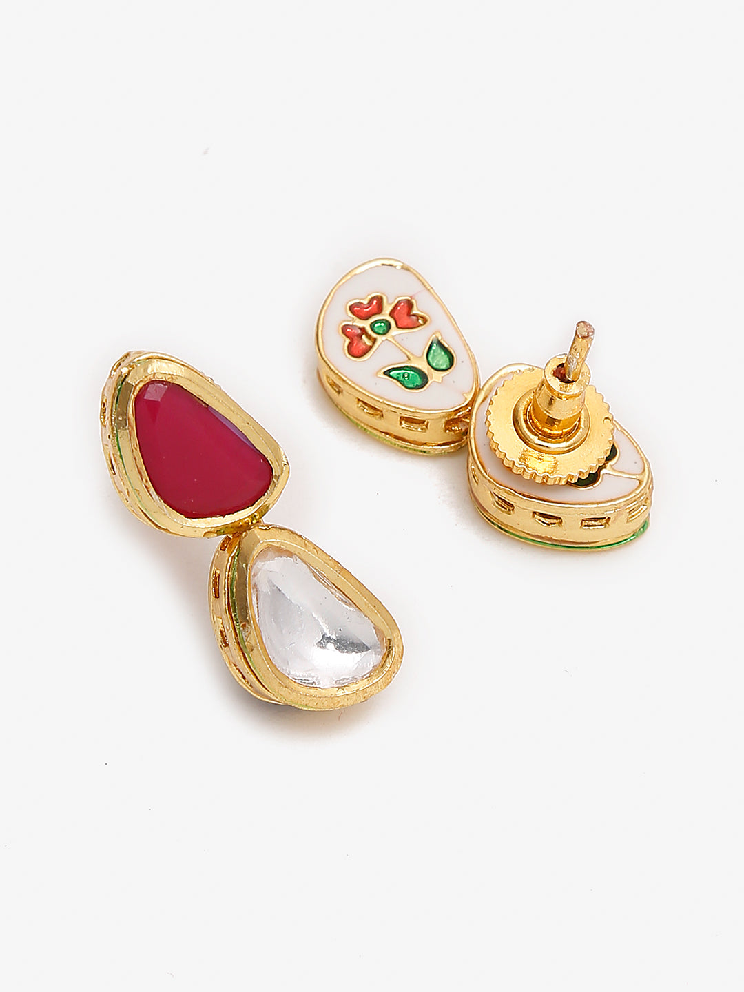 Multioloured Kundan Studded Choker Jewellery Set - Ruby Raang