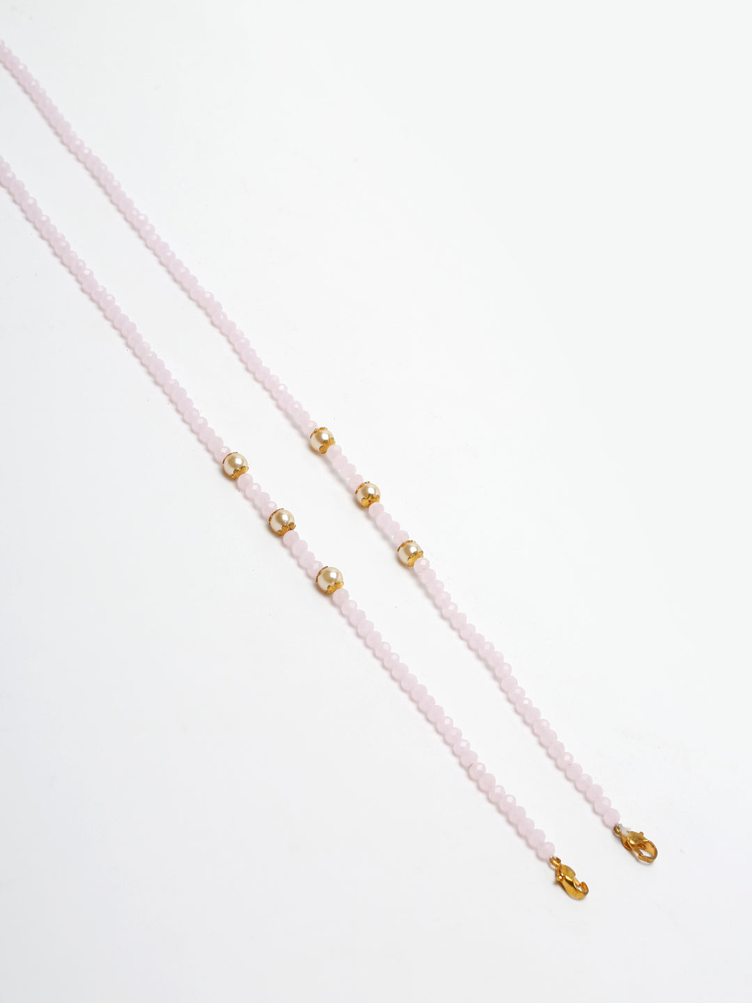 Stone And Gold-Polished Mask Chain - Ruby Raang