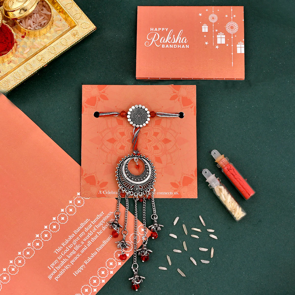trueBrowns X Voylla Ethnic Lightly Embellished Bhaiya-Bhabhi Rakhi