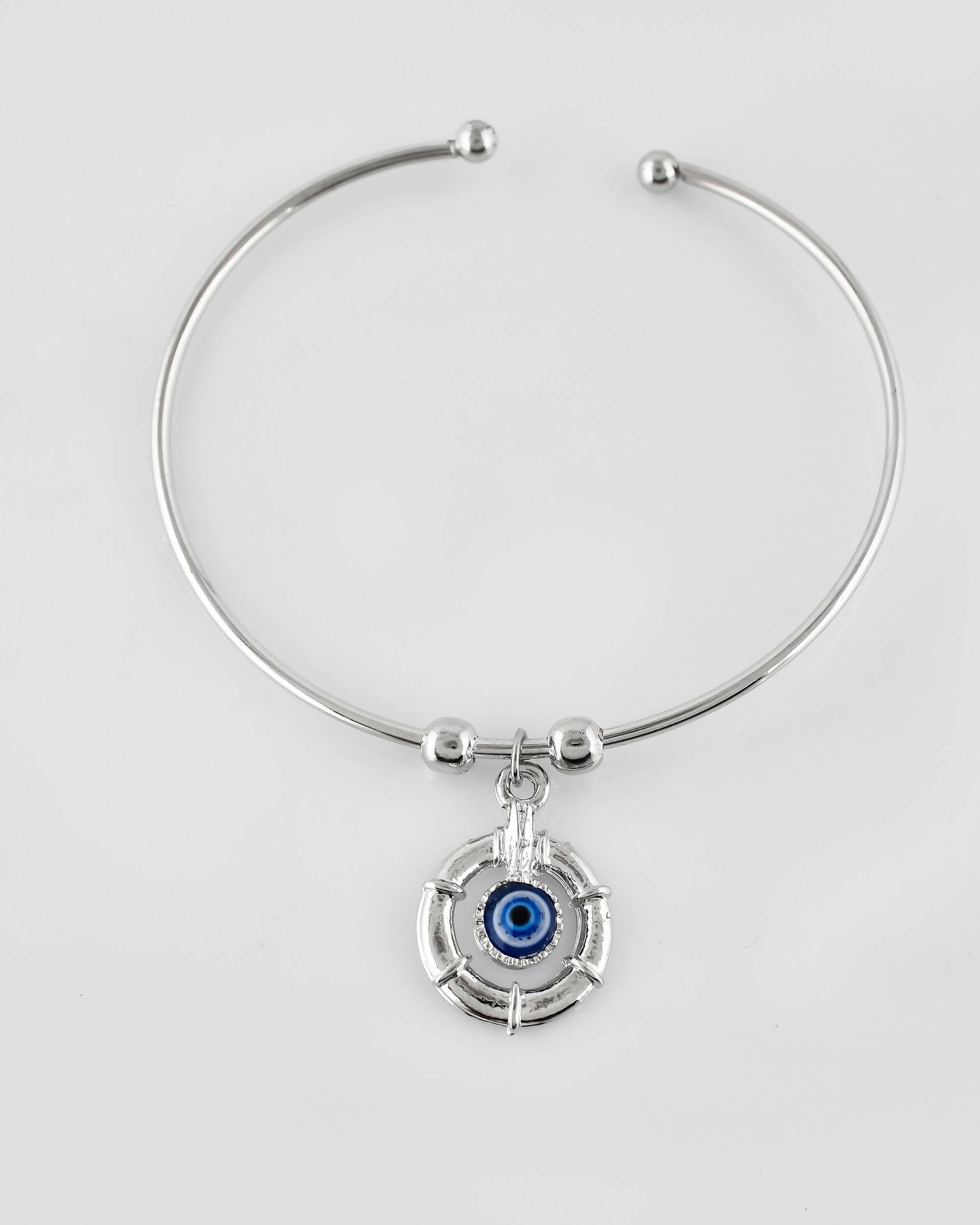 VOJ Stainless Steel Beads Silver Bracelet