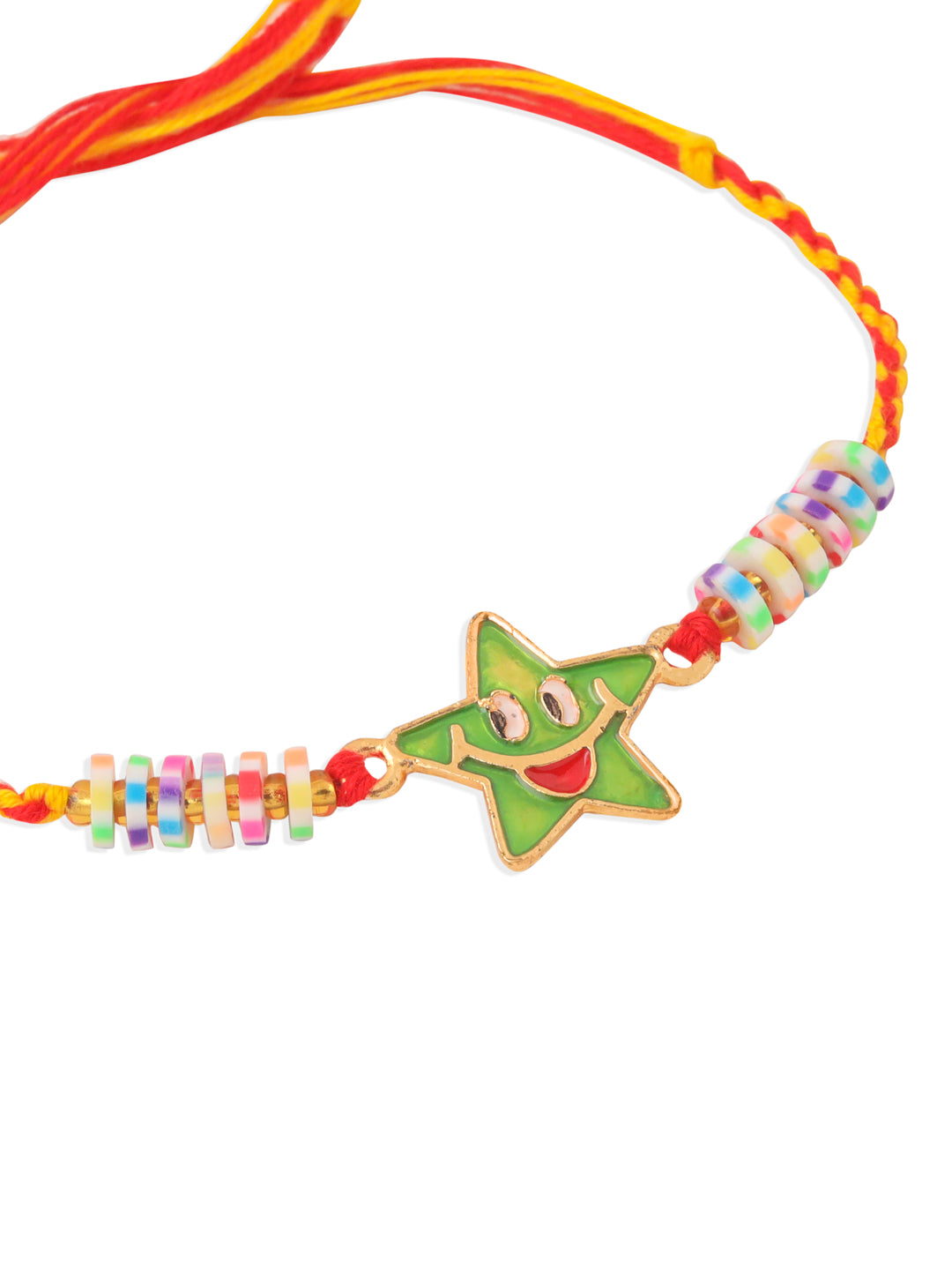 NVR Kids Star Shape Multicolor Thread Rakhi, Combo for Rakshabandhan