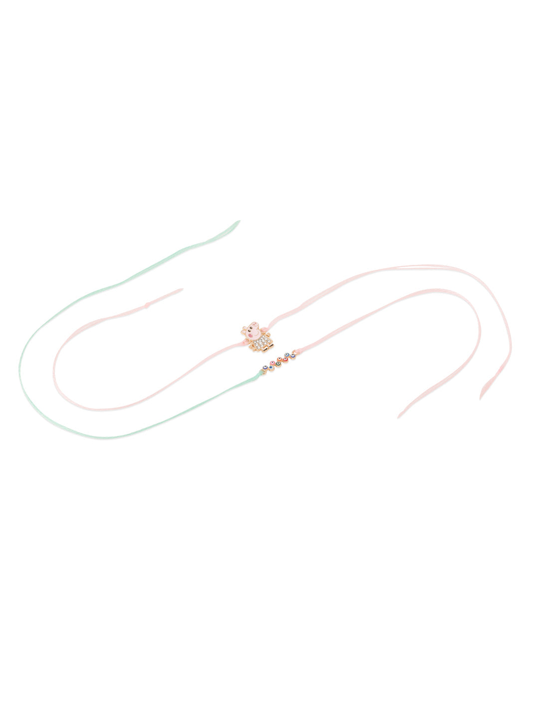 NVR Kids Set of 2 Cartoon Artificial Stones Thread Rakhi, Combo for Rakshabandhan