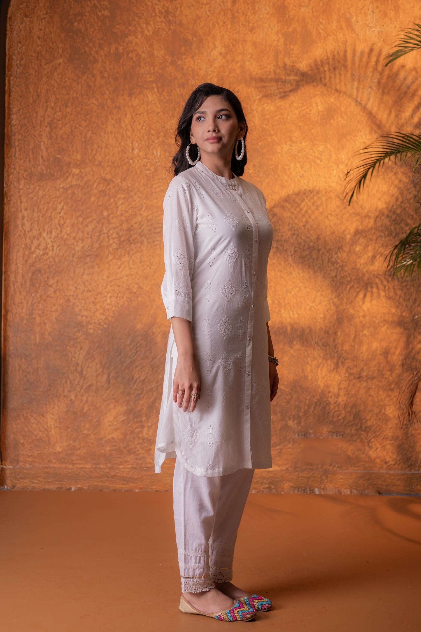 Juniper Off-White Chikankari Kurta