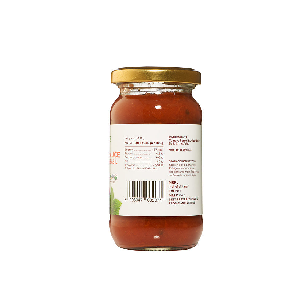 Pure & Sure Organic Tomato Basil Sauce