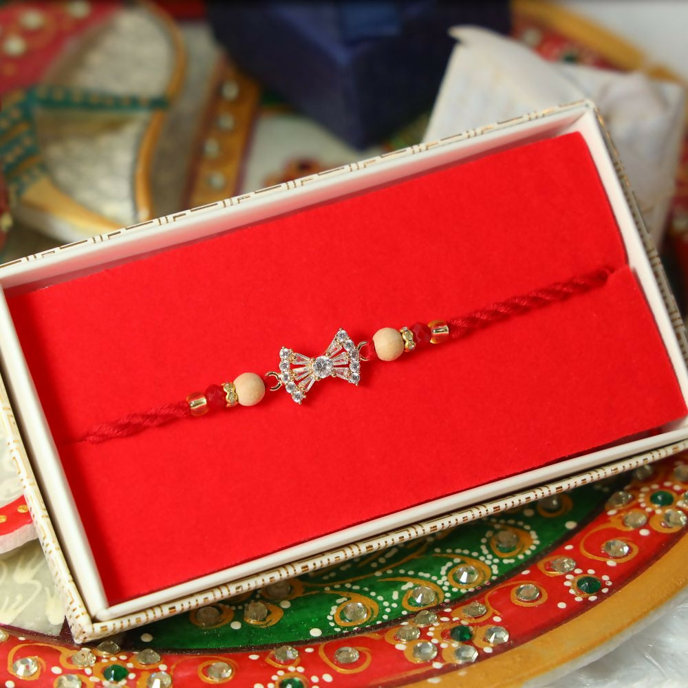 Indianvibez Designer Ad Stone Rakhi