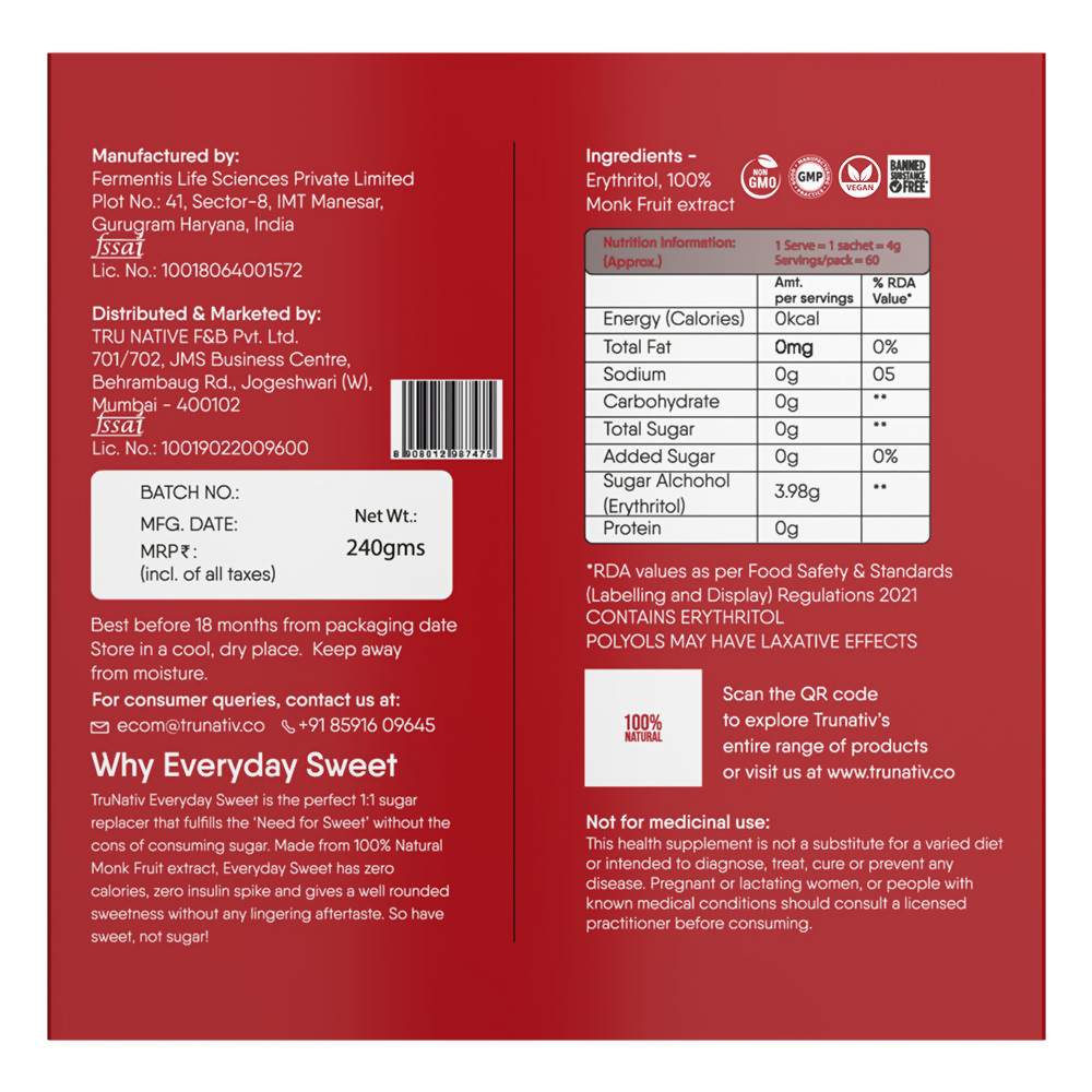 Trunativ Everyday Sweet 1:1 Sugar Replacer