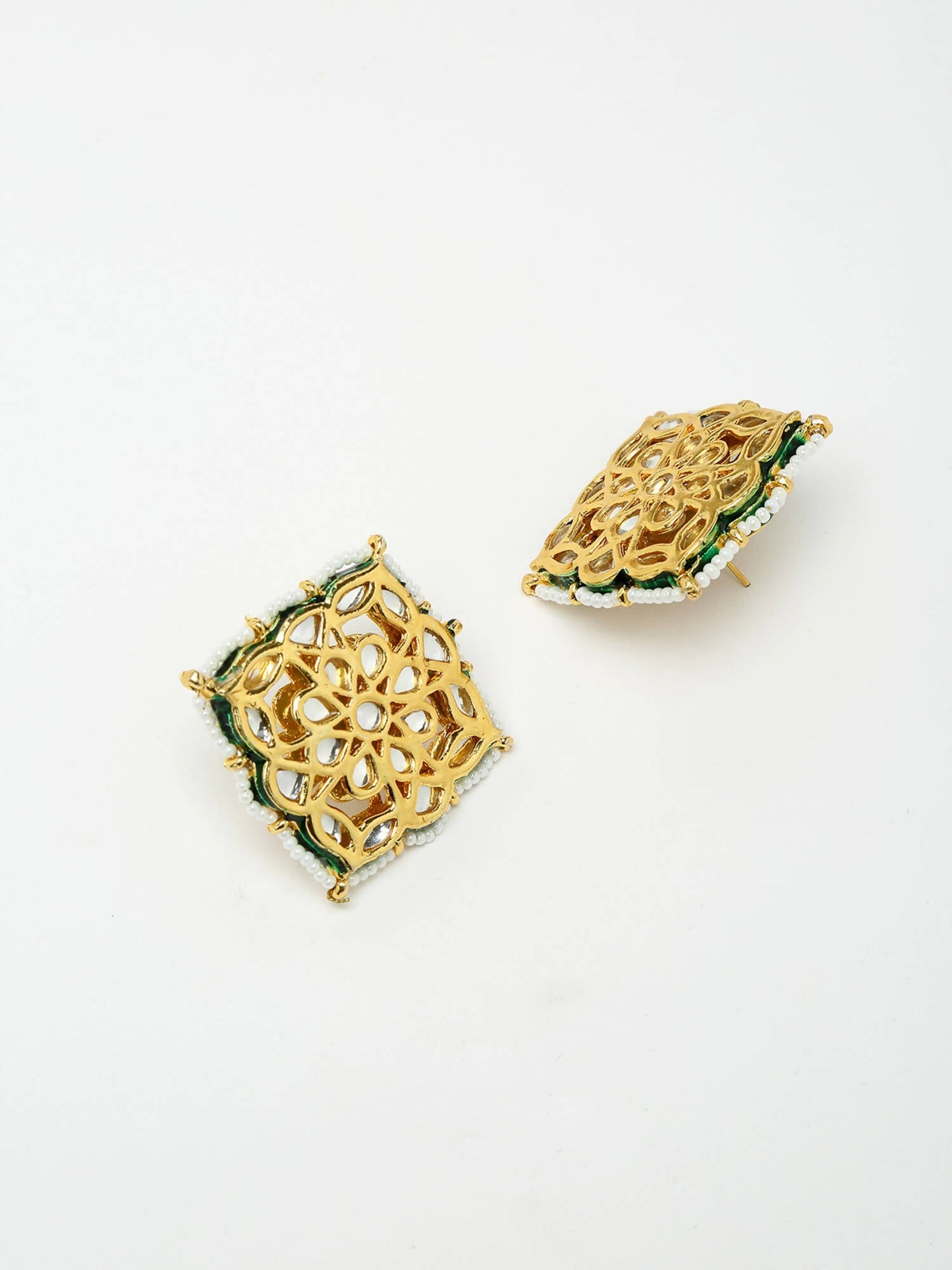 Kundan Choker With Studs - Ruby Raang