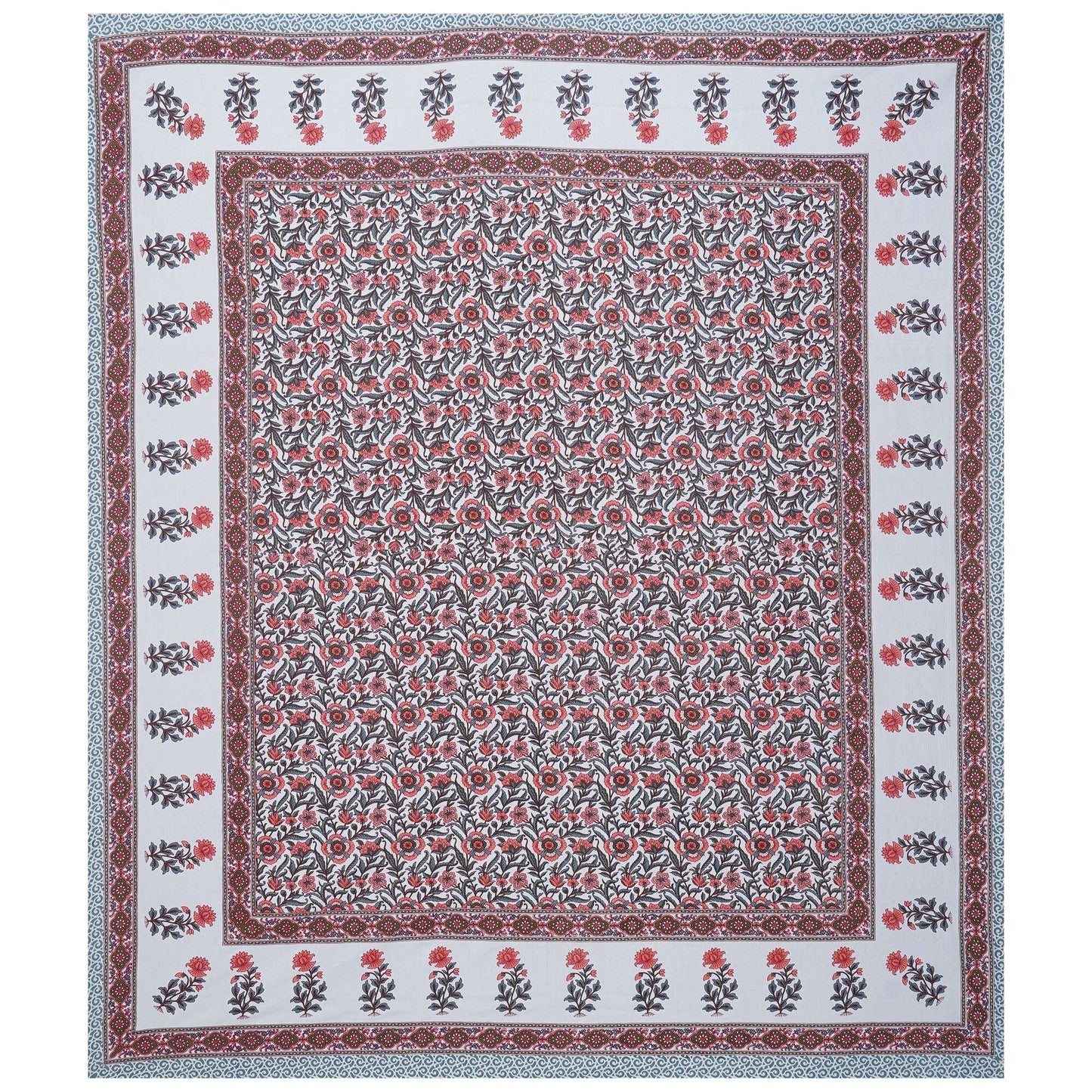 Rudra Bazaar Grey 210 TC Cotton Double King Bedsheet With 2 Pillow Covers