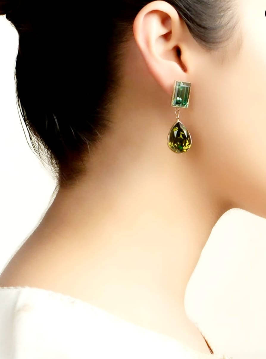 Bling Accessories Hand Made Statement Crystal Stud Earrings