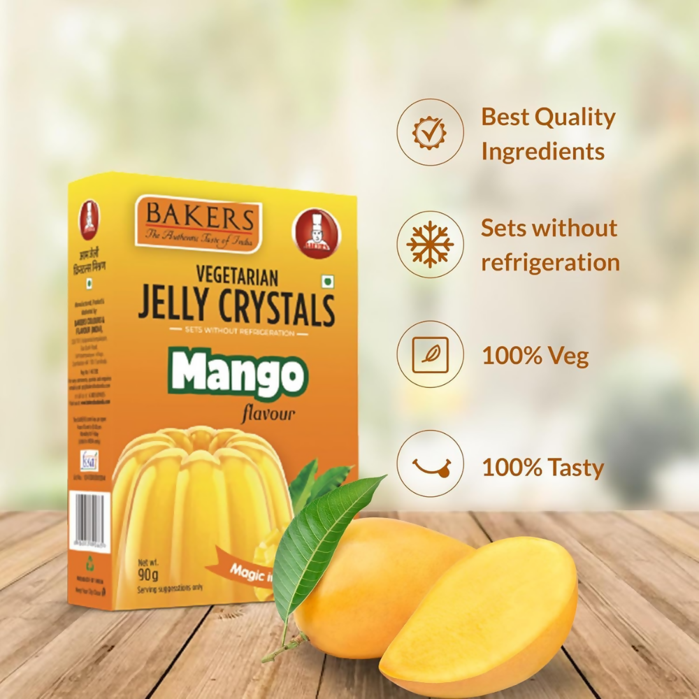 BAKERS Jelly Crystal Set of 4 - Mango, Pineapple, Litchi & Orange