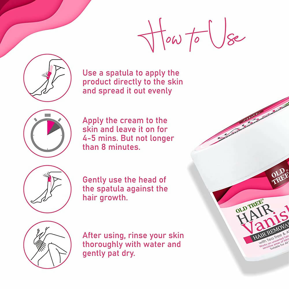 Old Tree Hair Vanish Hair Removal Gel with Aloe Vera & Tea Tree