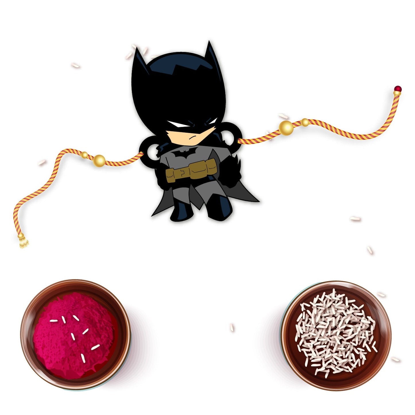 Indianvibez Batman Wooden Rakhi - Kids Rakhi