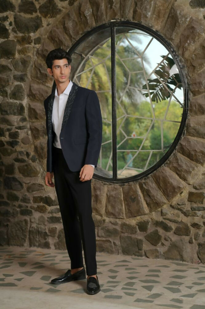 Navy Blue Tailored Co-Ord Set by Hilo Design