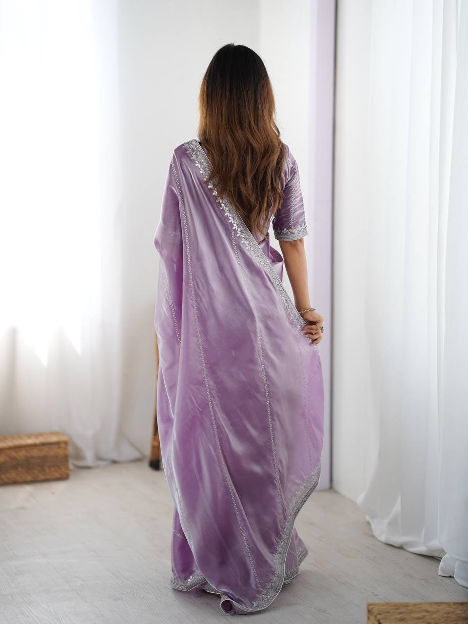 Lehenga Mart Designer Bollywood Style Party Wear Saree-Lavender