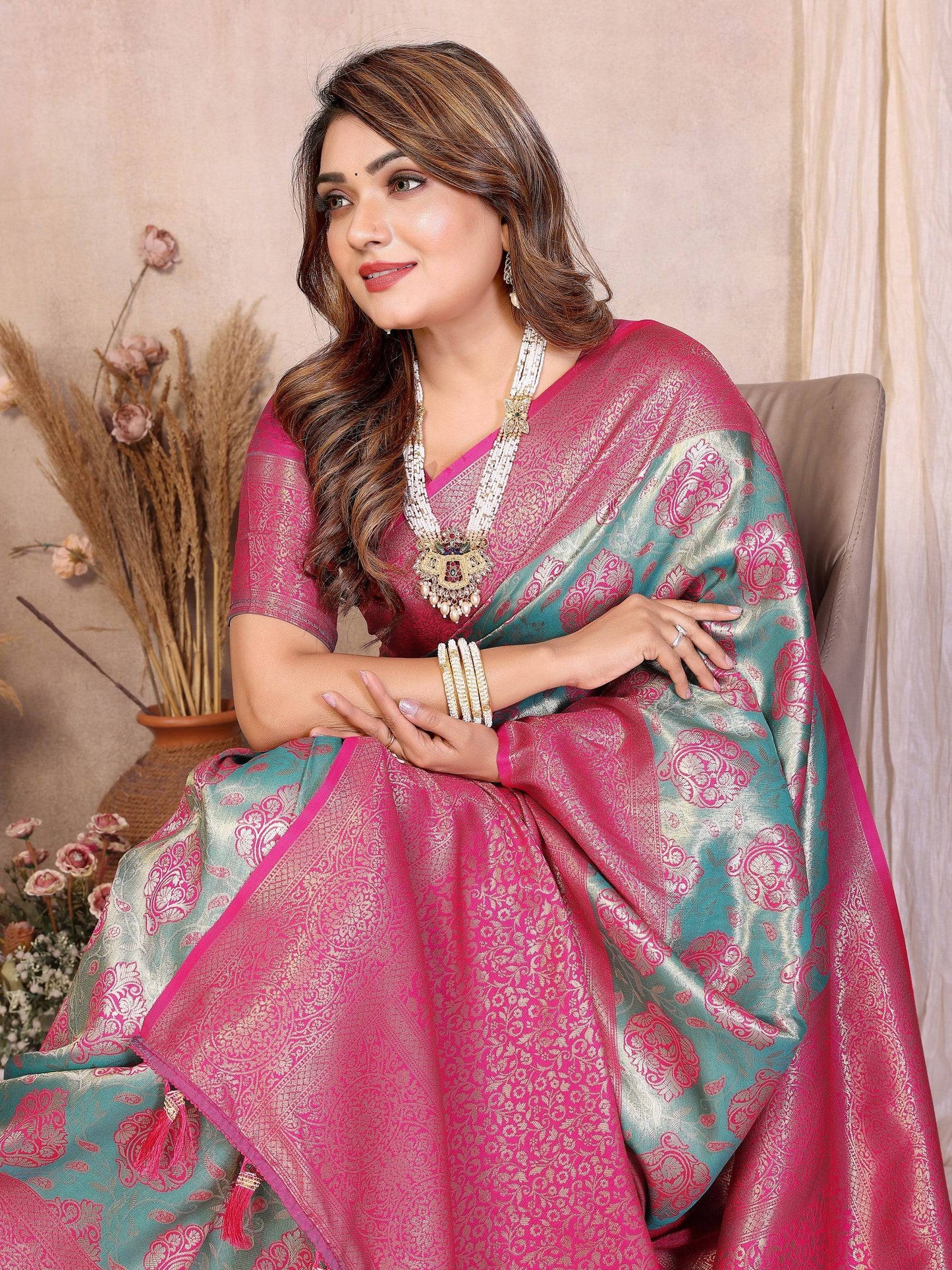 Anaita Banarasi Tissue Silk Saree